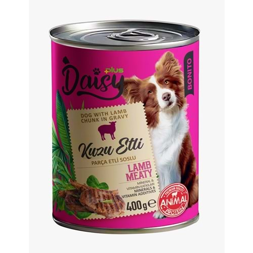 Daisy Plus Bonito Kuzu Etli Yetişkin Köpek Konservesi 400 Gr