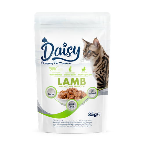 Daisy Kuzu Etli Jöleli Yetişkin Kedi Yaş Maması 85 GR