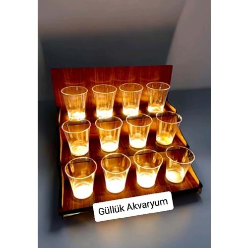 IŞIKLI AHŞAP BETA BALIK STANTI