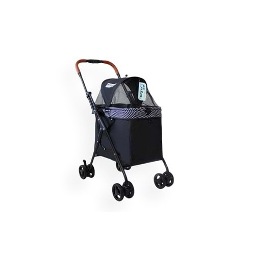 Zampa FalconX Kedi & Köpek Arabası Siyah, 47x78x98cm
