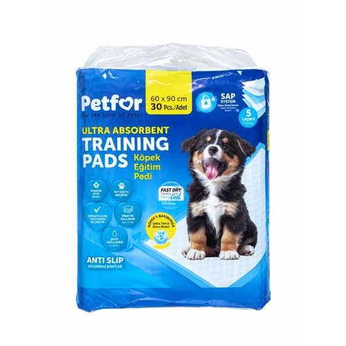 Petfor Kaydırmaz Tuvalet Eğitim Çiş Pedi 60x90cm 30lu