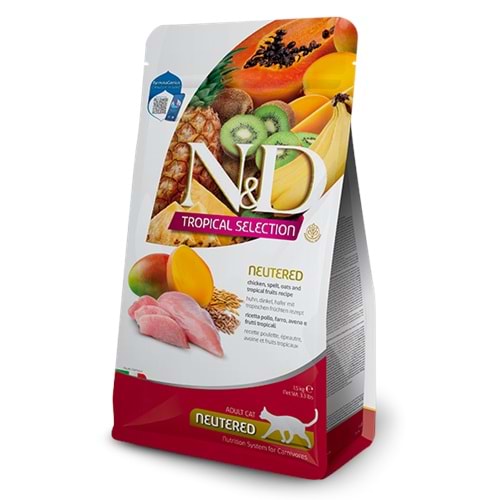 N&D Cat Tropical Selection Chiecken Neutered 1,5 Kg