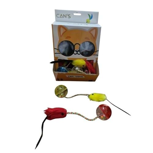 Cans BRC-121 Tüylü Fareli Top Oyuncak