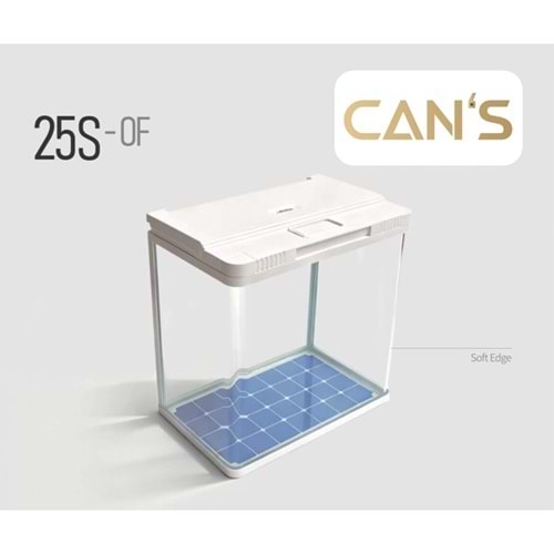 Cans Akvaryum 25S-OF-520 50x30x45 cm White/Black