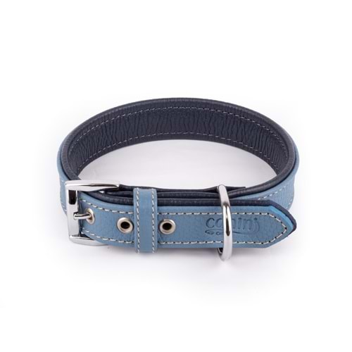 Canini Flotter Deri Turkuaz-Laci Köpek Tasması 3 Cm 38-47 Cm M