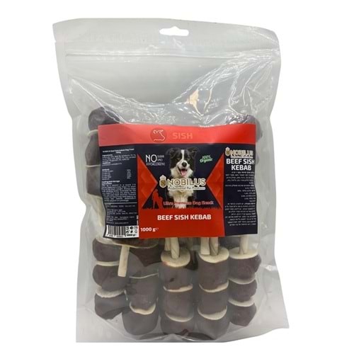 Nobilus Sığır etli Şiş Kebap Köpek Ödül maması 13cm 1 Kg