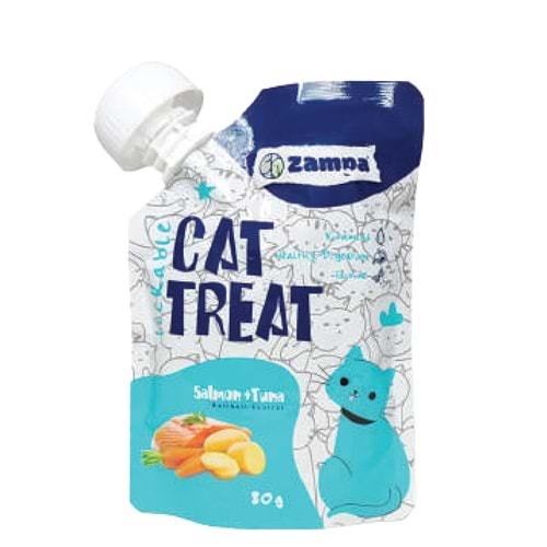 Zampa Puding Kedi Ödülü - Somon & Ton Balıklı 80 Gr