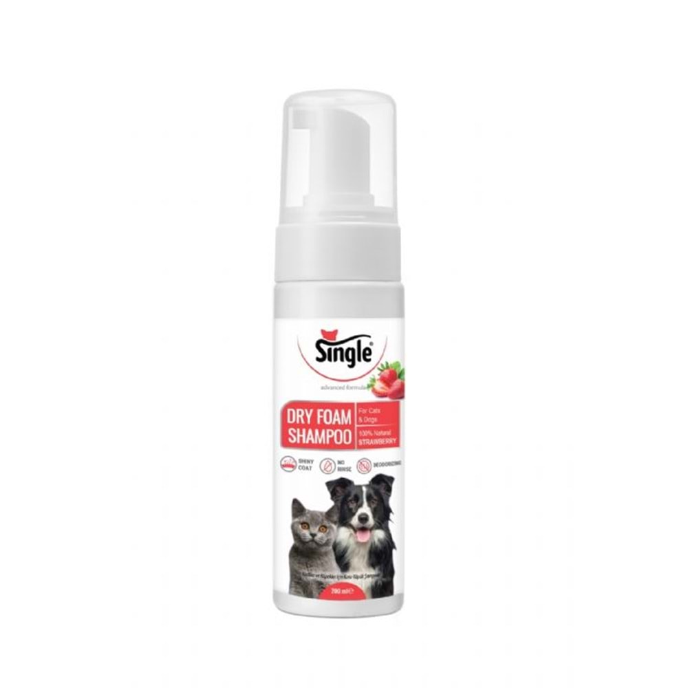 Single Kuru Köpük Şampuan Strawberry 200Ml