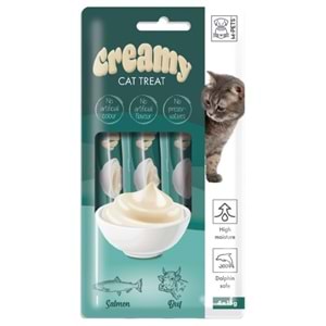 M-Pets Creamy Somon Balıklı Biftekli Kedi Ödülü 4X15Gr