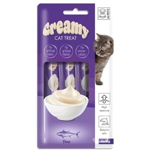 M-Pets Creamy Ton Balıklı Kedi Ödülü 4X15Gr