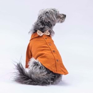 24402 Kahverengi Linen Look Gömlek