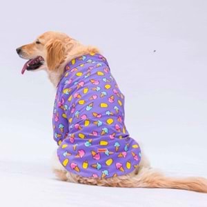 24451 Ice Cream Desenli Büyük Gömlek