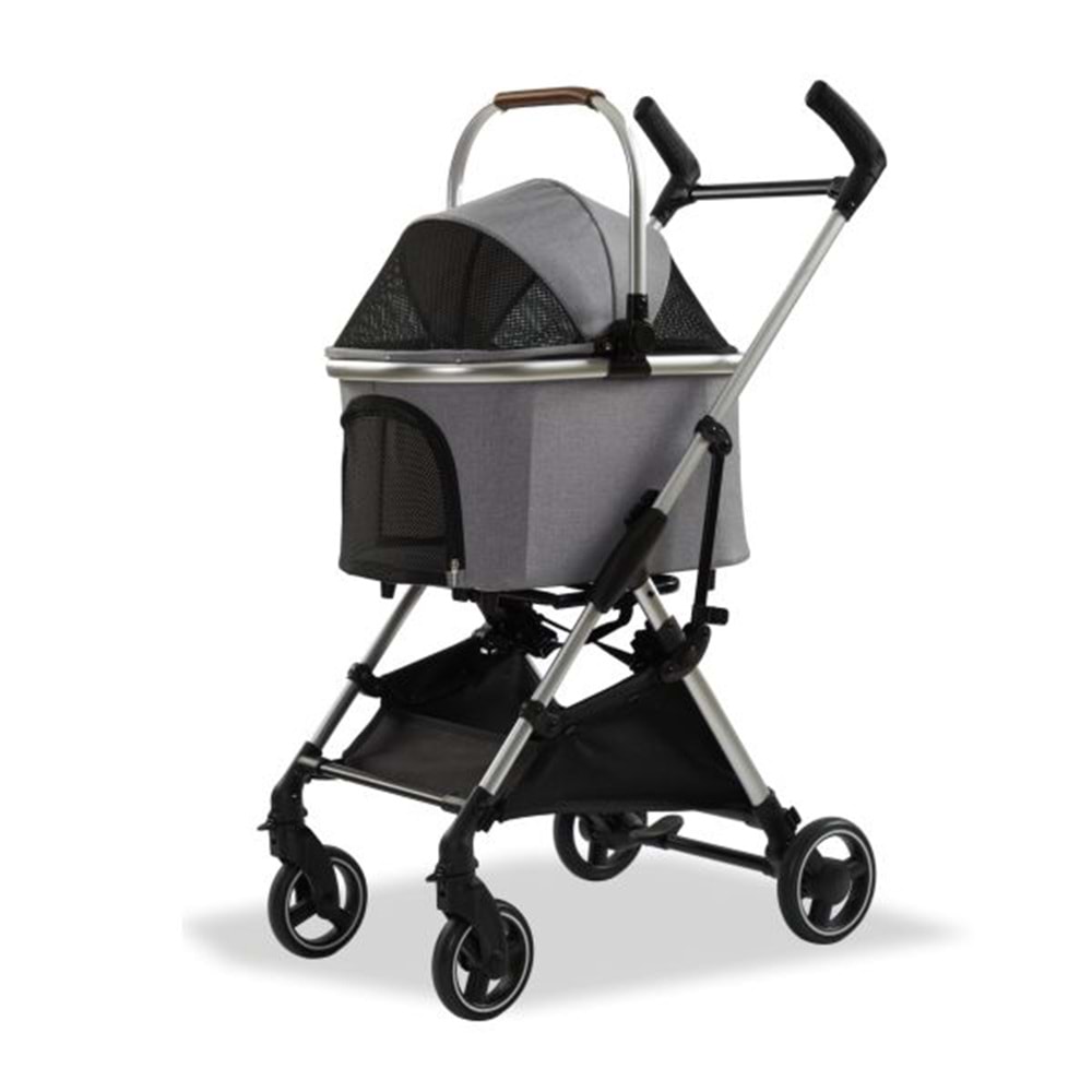 Eurodog Katlanabilir Köpek Arabası K.Gri 60X44X100 Cm