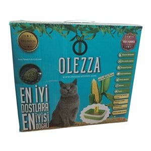 OLEZZA Mısır Koçanı Granülü Topaklaşan Doğal Kedi Kumu 8 Lt