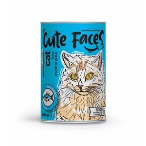 Cute Faces Ton Balıklı Parça Etli Soslu Yetişkin Kedi Konservesi 400 Gr