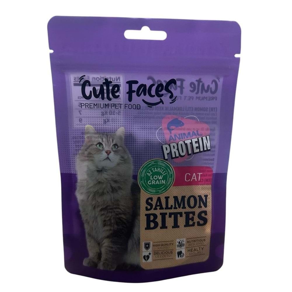 Cute Faces Cat Salmon Bites 60 Gr