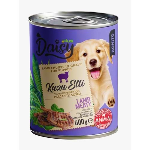 Daisy Plus Bonito Kuzu Etli Yavru Köpek Konservesi 400 Gr