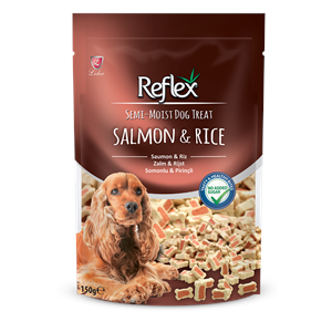Reflex Somonlu ve Pirinçli Yarı Yumuşak Köpek Ödül Maması 150gr