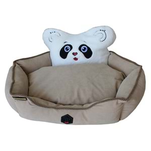 Daisy Panda Başlıklı Minderli Yatak 60*60 Cm