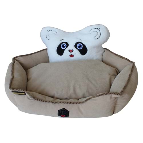 Daisy Panda Başlıklı Minderli Yatak 60*60 Cm