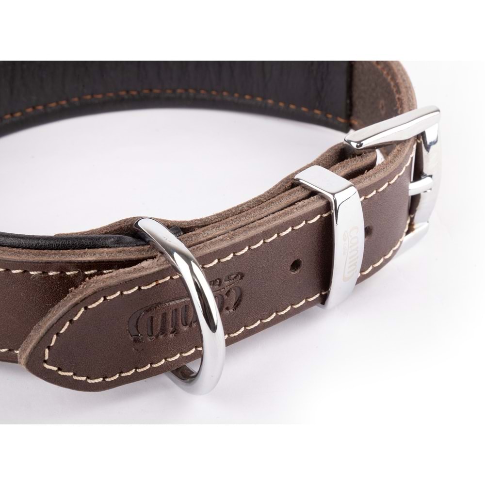 Canini Yağlı Deri Siyah Köpek Tasması 3 Cm 38-47 Cm M