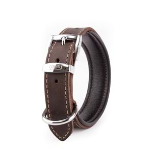Canini Analin Deri Kahve Köpek Tasması 2 Cm 29-37 Cm XS