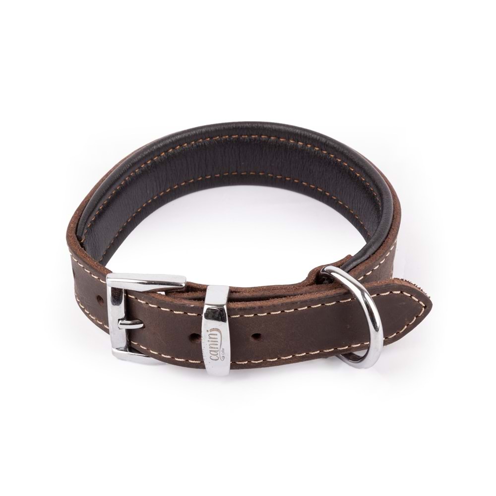 Canini Yağlı Deri Siyah Köpek Tasması 2 Cm 29-37 Cm XS
