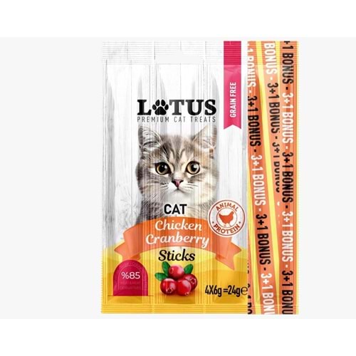 Lotus Chicken Cranberry Sticks 4x6 Gr 24GR
