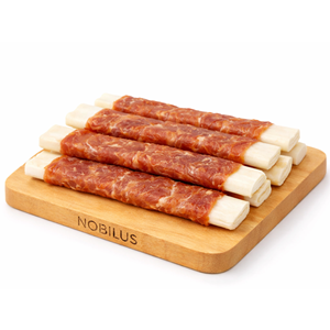Nobilus Ördek Sargılı Doğal Kaburga Köpek ödül maması 6,7 inç/17 cm 1 Kg.