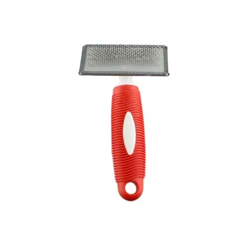 Zampa Kedi Ve Köpek Bakım Fırçası Medium 16X9Cm, Kırmızı